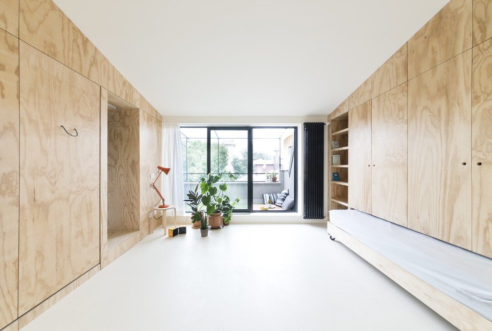 Inspiration för ett litet minimalistiskt vardagsrum