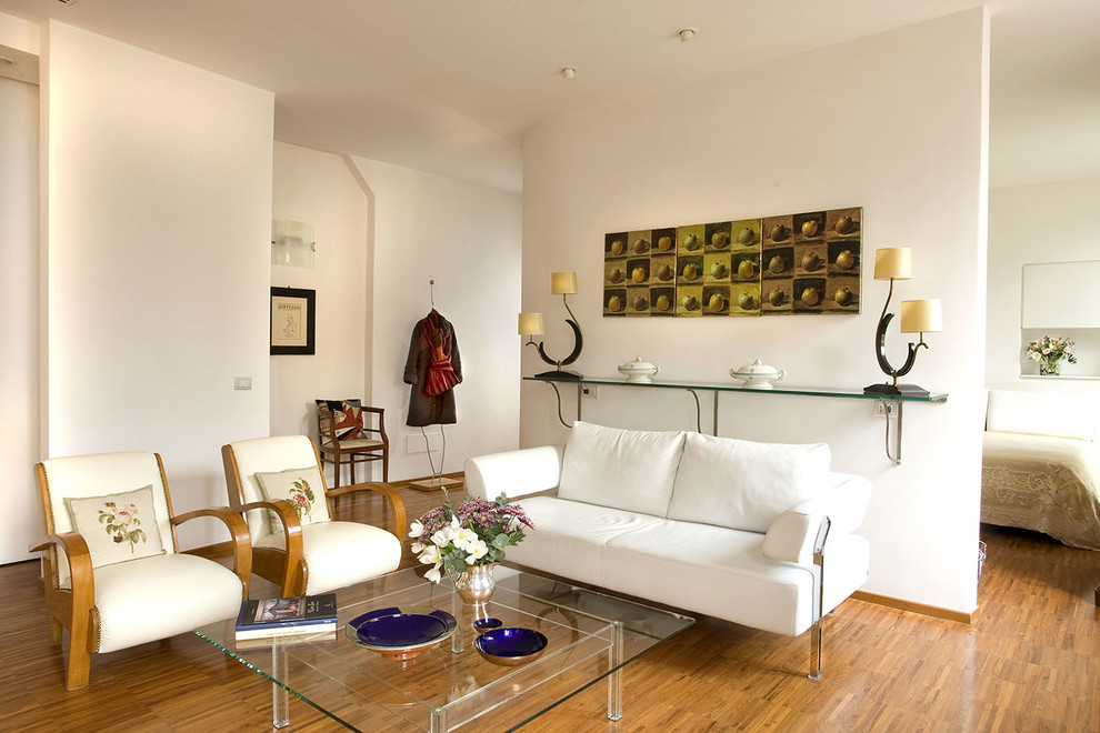Идея дизайна: гостиная комната в средиземноморском стиле