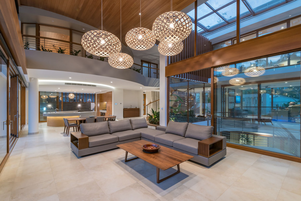 World-inspired living room in Sunshine Coast.