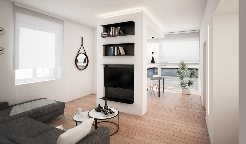 Foto di un soggiorno design