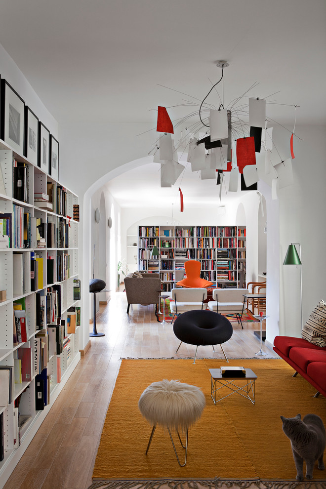Living room - contemporary living room idea in Florence