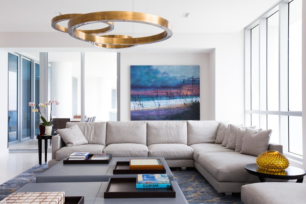 Miami South Beach Contemporary Living Room Miami by GD
