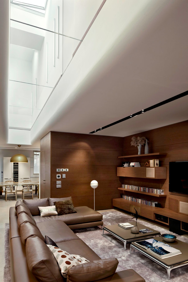 Inspiration for a contemporary living room remodel in Milan