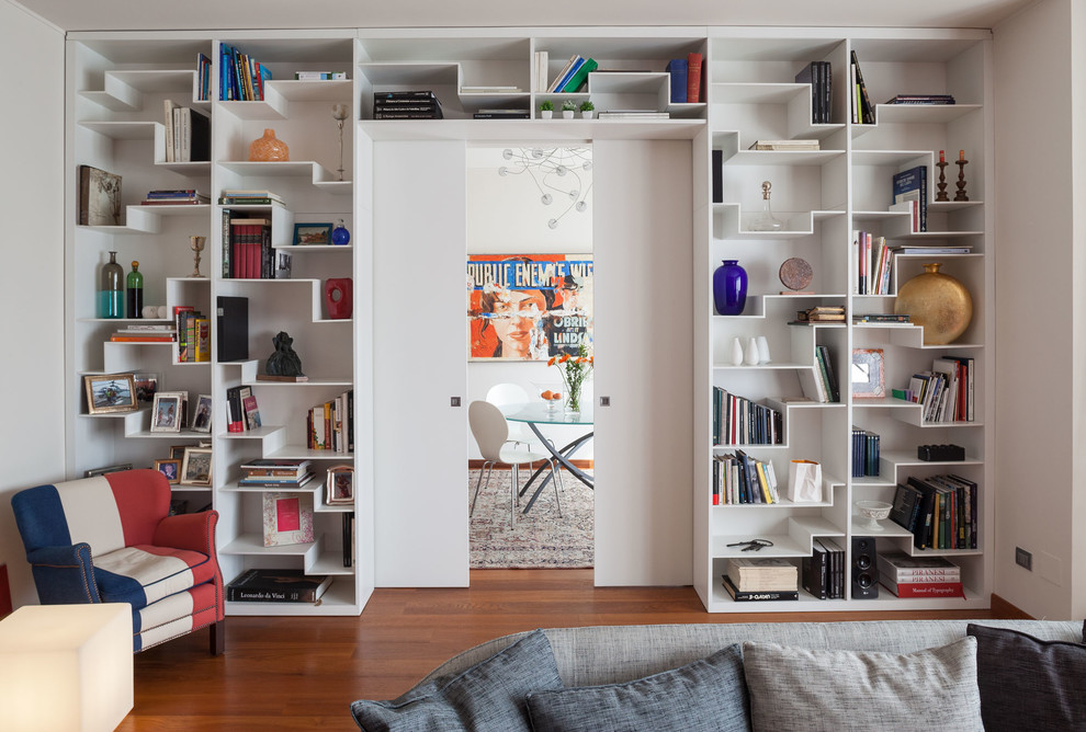 Living room - modern living room idea in Milan