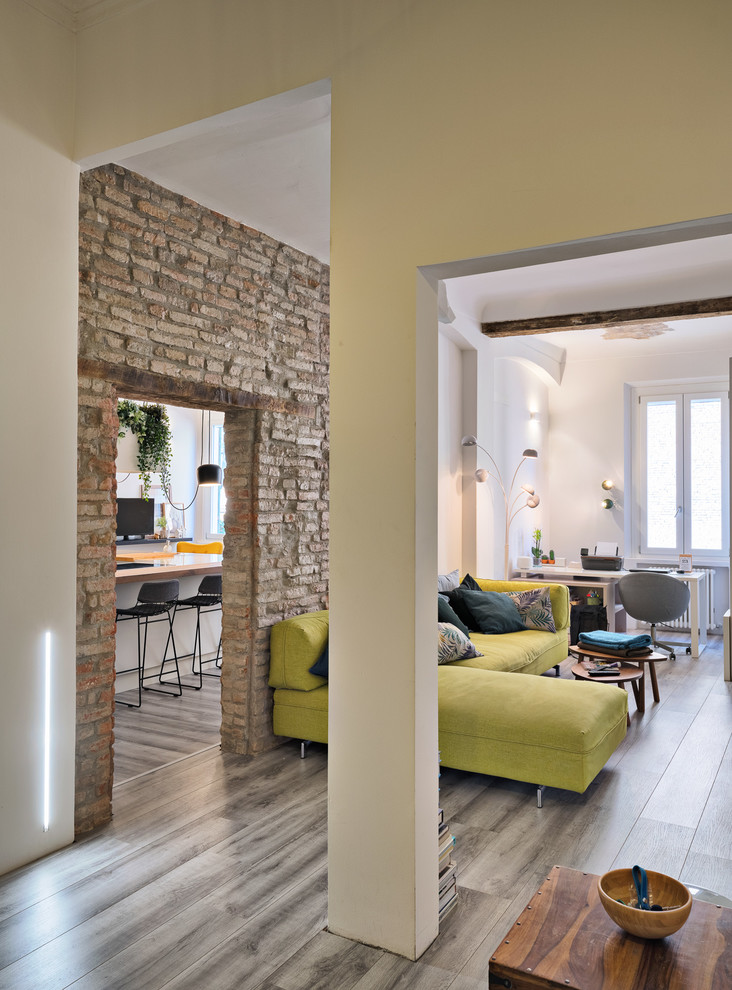 Living room - contemporary living room idea in Bologna