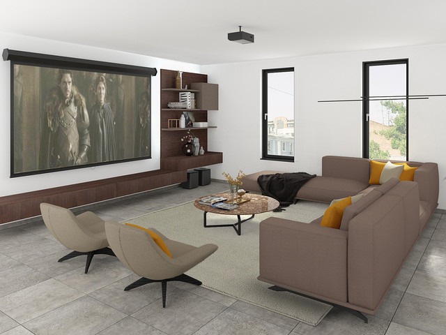 SALOTTO CON ANGOLO TV MODERNO - Modern - Games Room - Other - by diotti.com  | Houzz IE