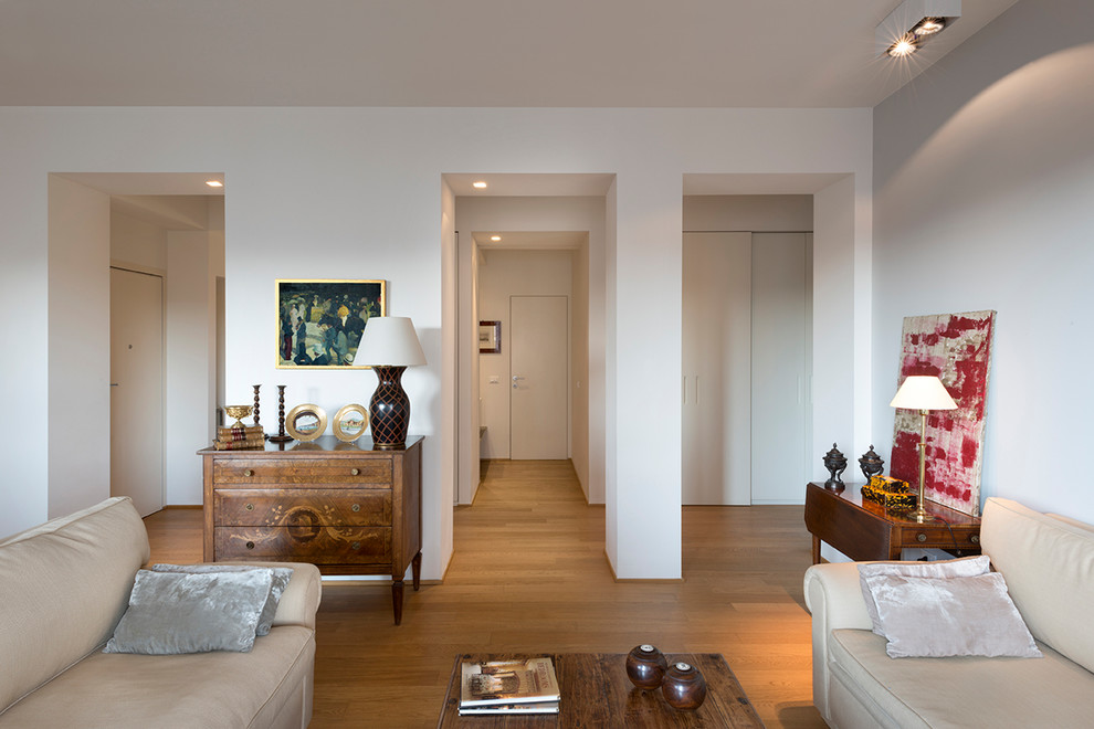Immagine di un soggiorno moderno di medie dimensioni