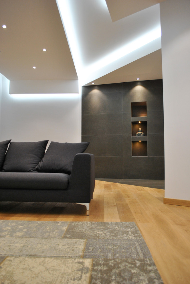 Example of a trendy living room design in Catania-Palermo