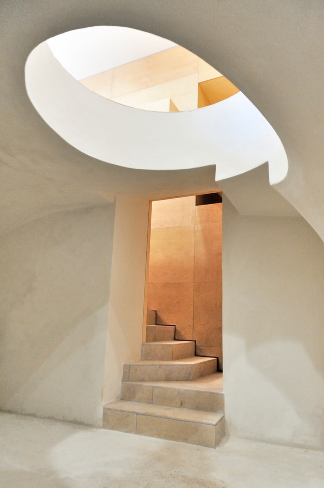 Design ideas for a small contemporary staircase in Other.