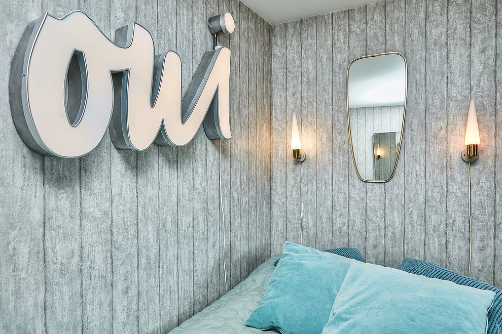 コペンハーゲンにあるミッドセンチュリースタイルのおしゃれな寝室