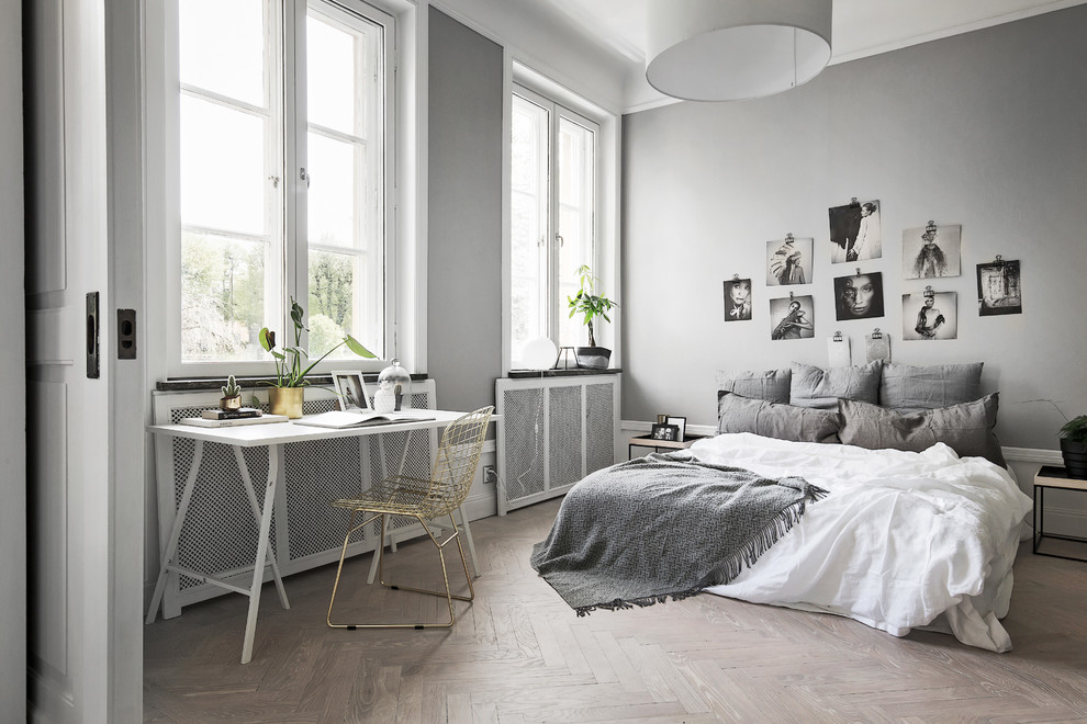 Modern bedroom in Stockholm.