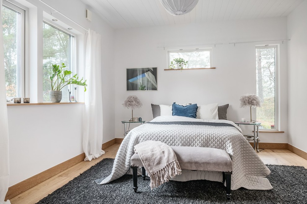 Contemporary bedroom in Stockholm.