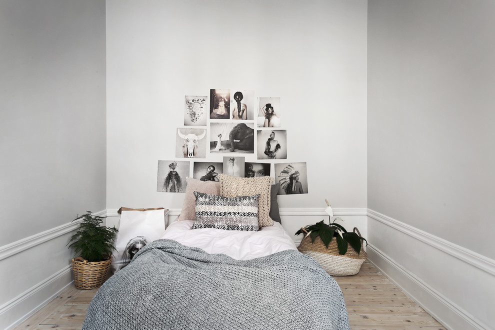 Inspiration for a scandi bedroom in Stockholm.