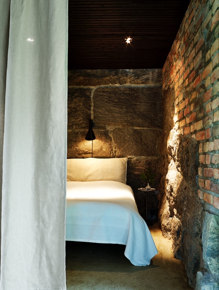 Bedroom - rustic bedroom idea in Stockholm
