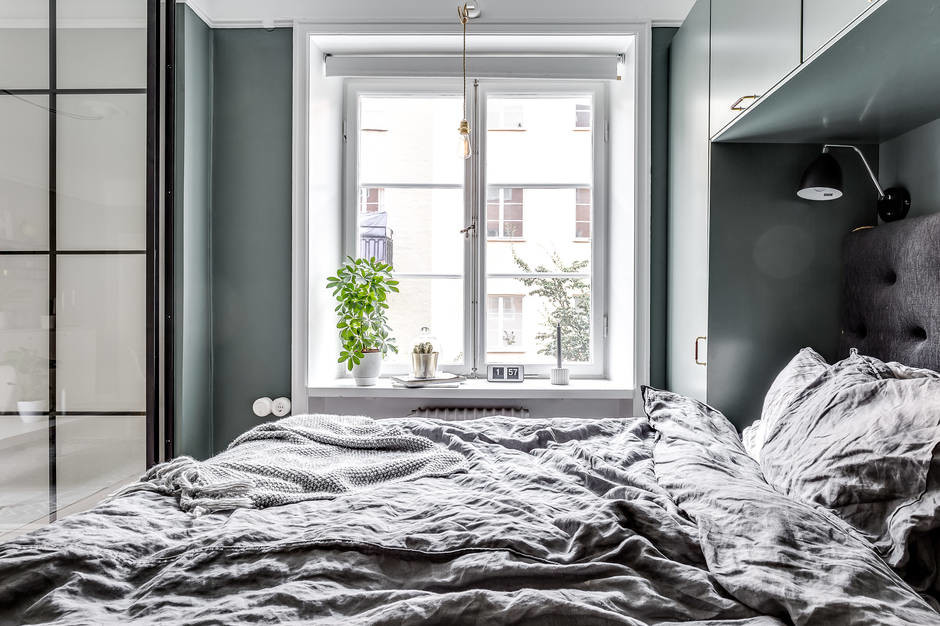 Design ideas for a scandinavian bedroom in Stockholm.