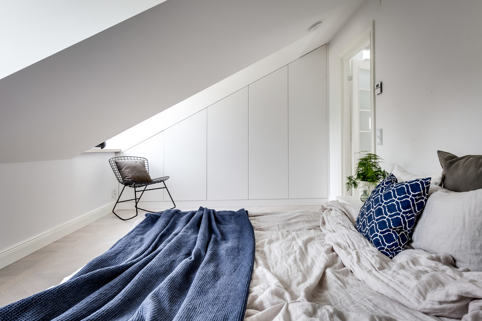 Transitional bedroom photo in Stockholm