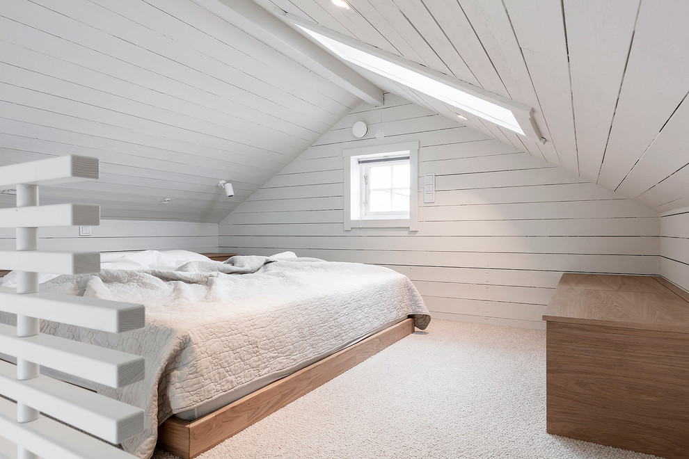 This is an example of a scandi bedroom in Gothenburg.