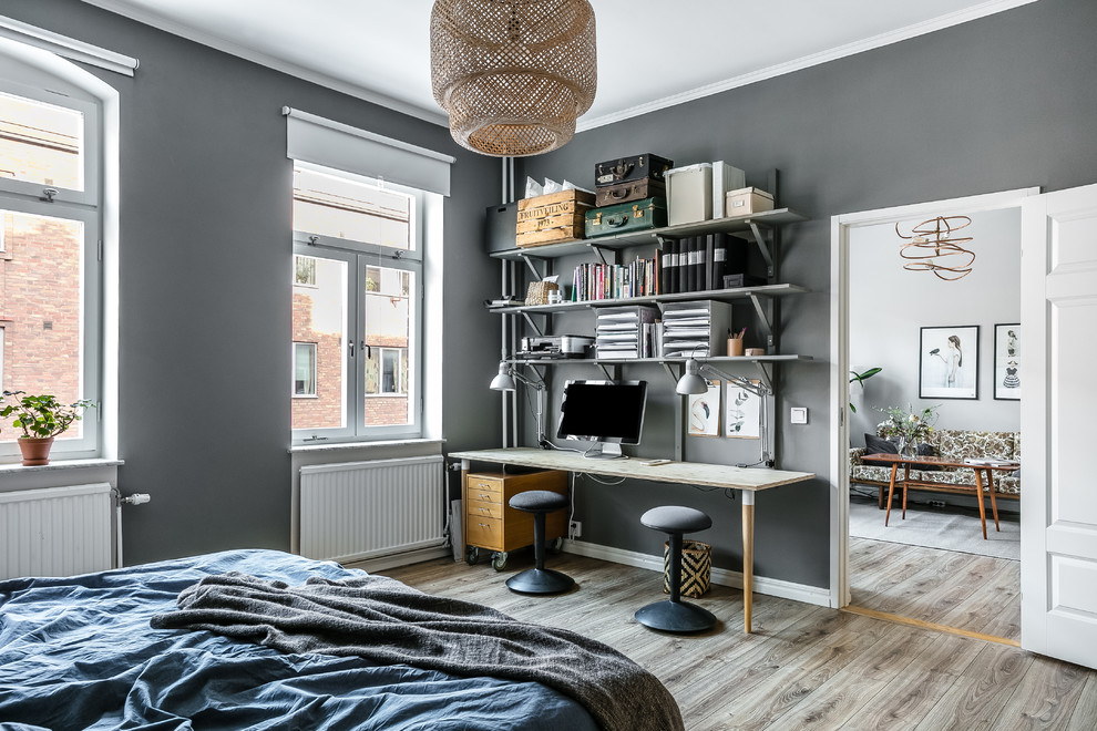 Design ideas for a contemporary bedroom in Malmo.