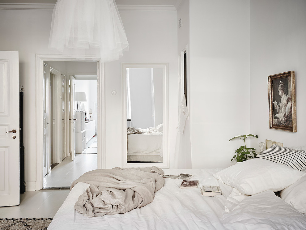 Foto på ett nordiskt sovrum