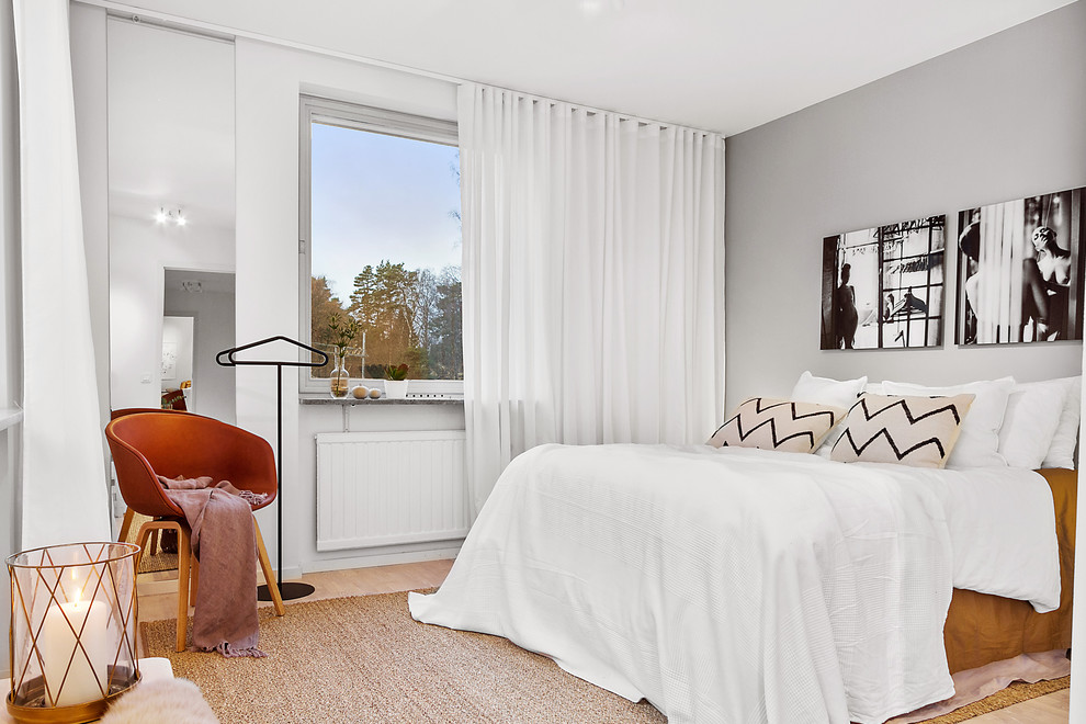 Inspiration for a scandinavian bedroom remodel in Stockholm