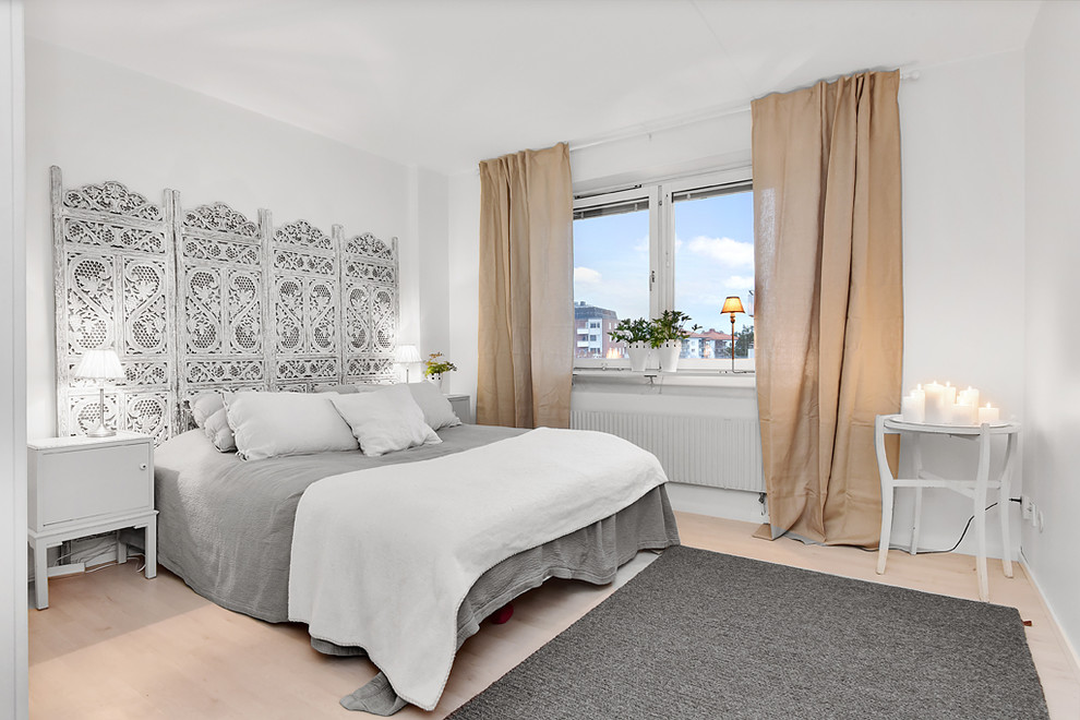 Scandi bedroom in Stockholm.
