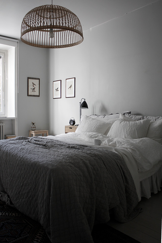 Foto på ett skandinaviskt sovrum