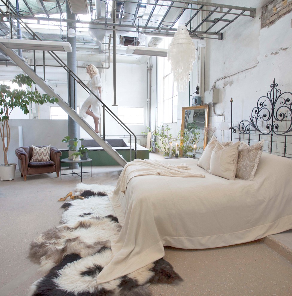 Industrial bedroom in Stockholm.