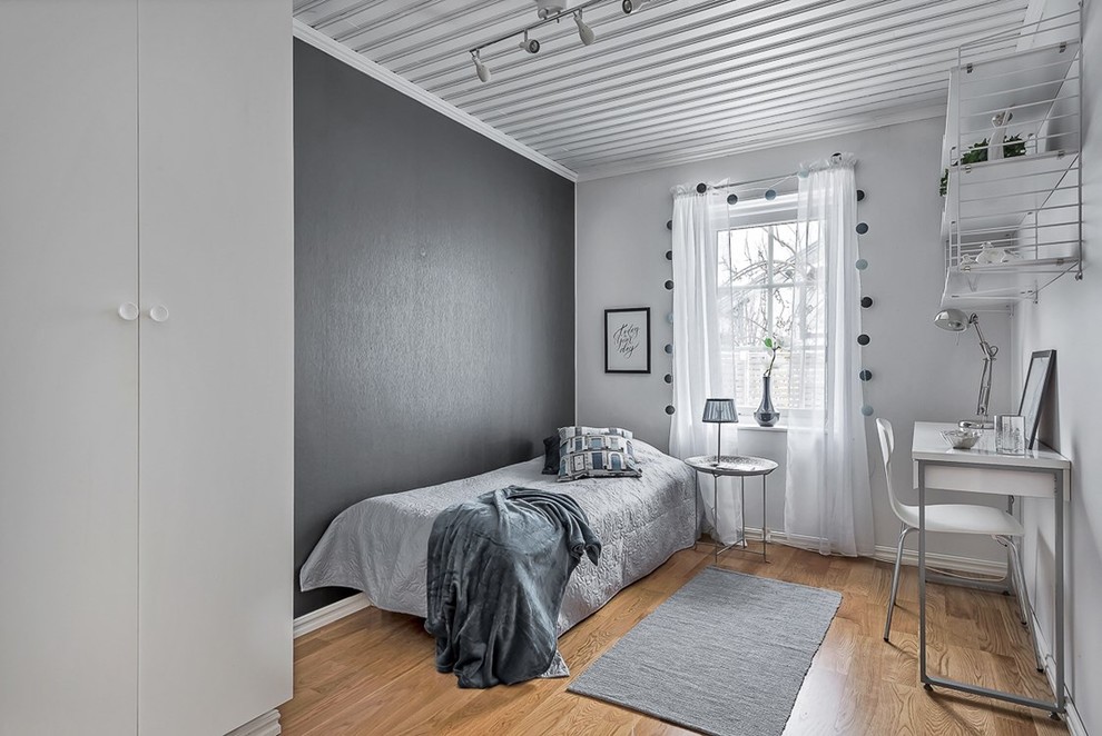 Photo of a modern bedroom in Stockholm.