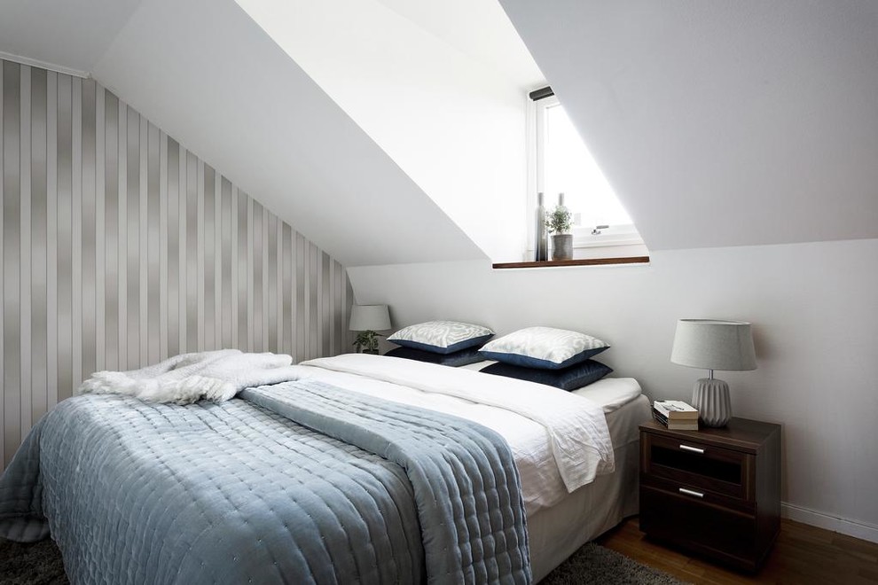 Inspiration for a scandinavian bedroom in Stockholm.