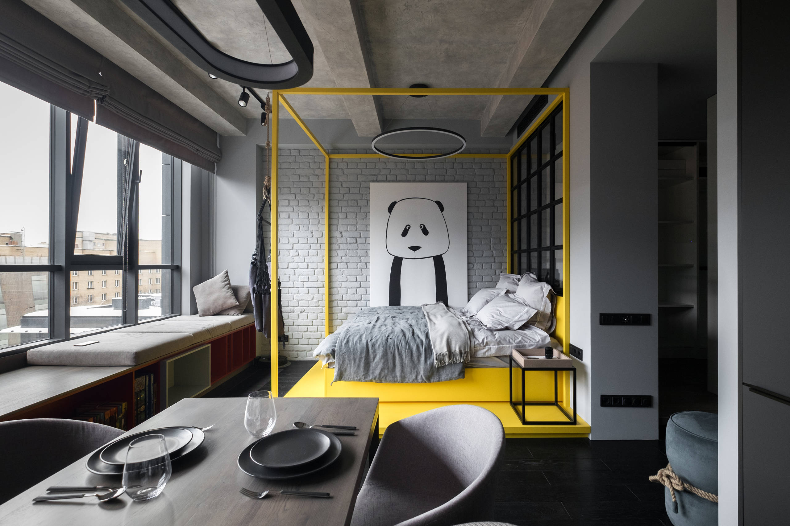 Спальни-гостиные + Фото и Идей для Интерьера и Ремонта спальни-студии — Дизайн PORTES Киев