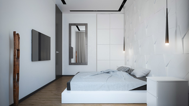 Черно белая спальня — Выбор поклонников элегантного интерьера
