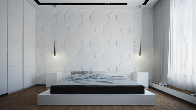 Черно-белая спальня: дизайн, фото готовых вариантов (75 фото)