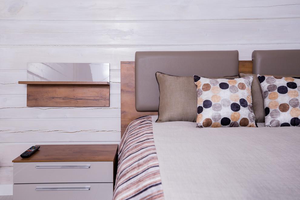 Свежая идея для дизайна: спальня среднего размера в современном стиле - отличное фото интерьера