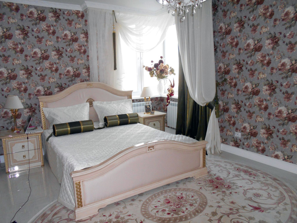Eklektisches Schlafzimmer in Moskau