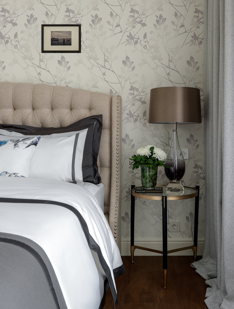 Свежая идея для дизайна: спальня среднего размера в современном стиле - отличное фото интерьера