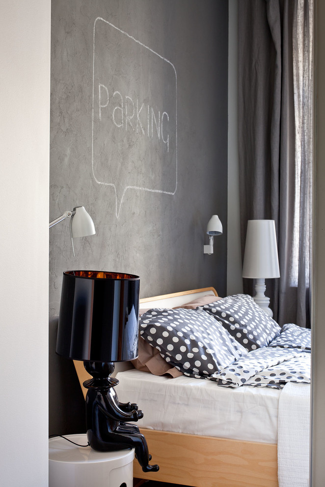Scandi bedroom in Moscow.
