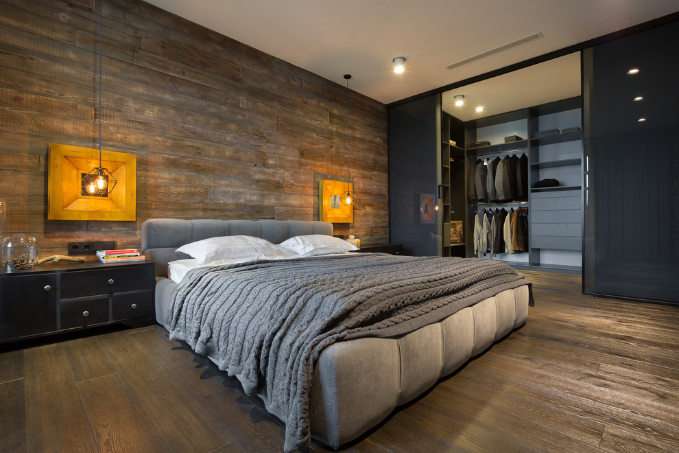 Inspiration for an industrial bedroom in Other.