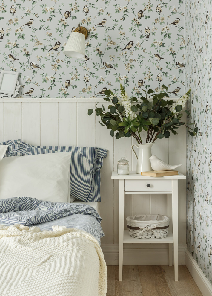 Inspiration for a scandi bedroom in Moscow.