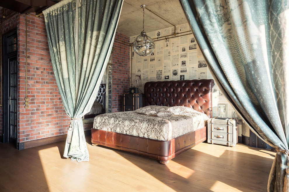 ロンドンにあるインダストリアルスタイルのおしゃれな寝室