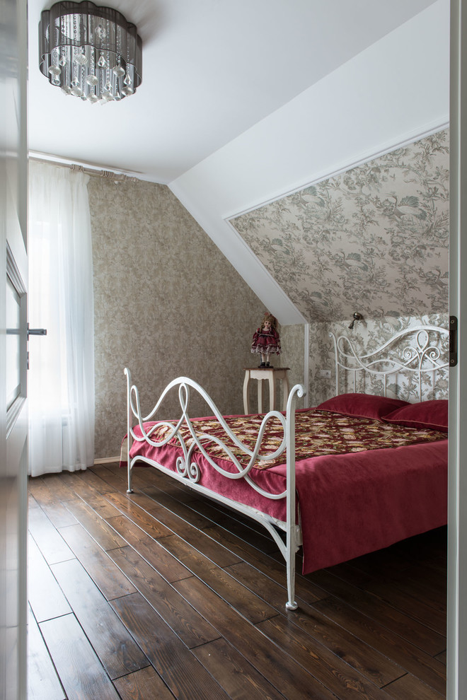Idéer för att renovera ett mellanstort vintage sovrum