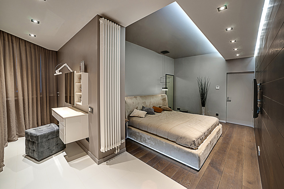 Contemporary bedroom in Moscow.