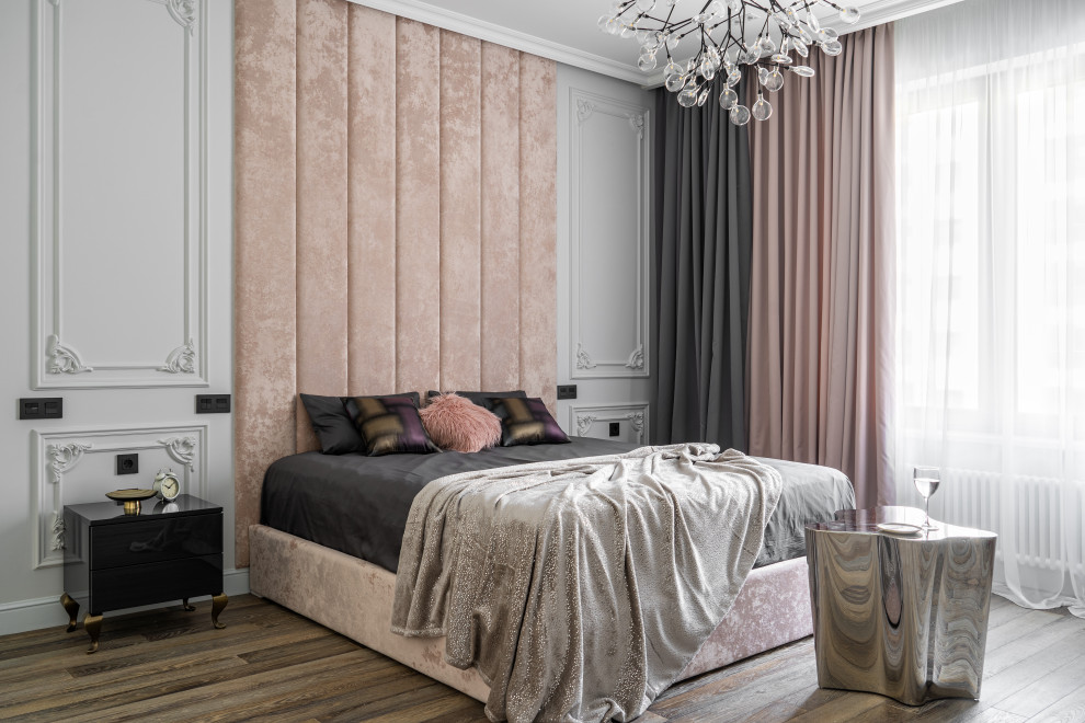 Свежая идея для дизайна: большая хозяйская спальня в современном стиле - отличное фото интерьера