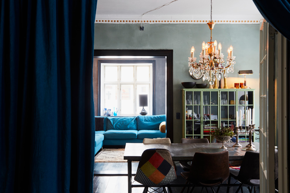 Dining room - industrial dining room idea in Copenhagen