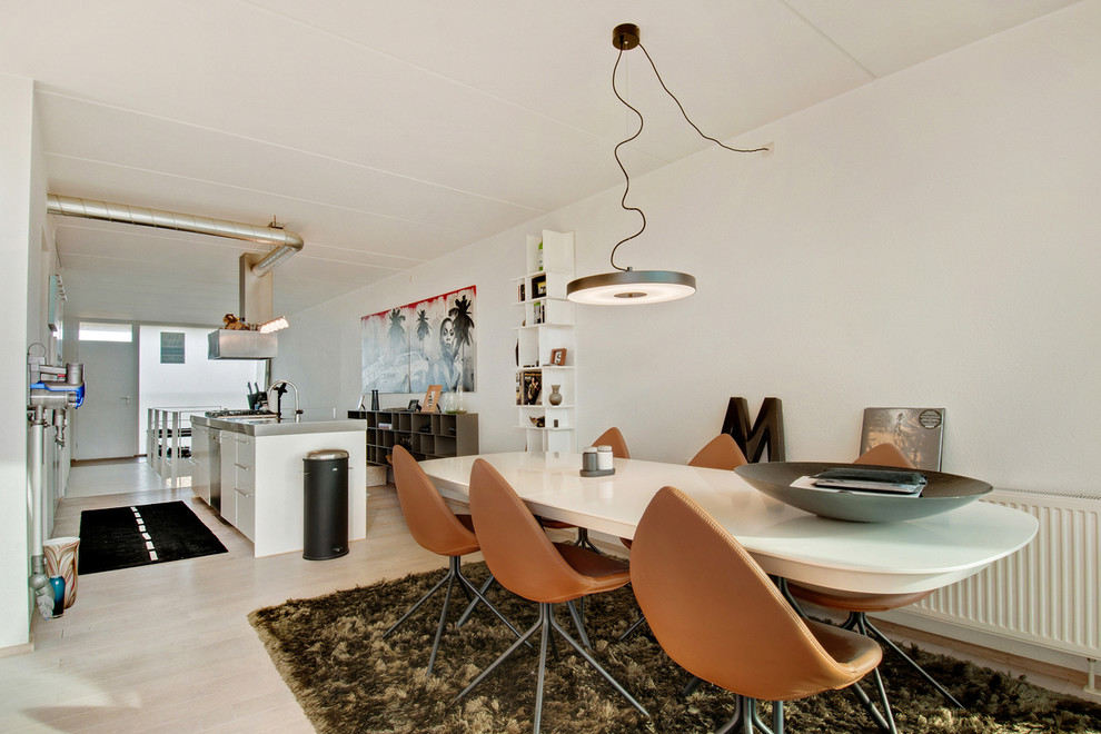 This is an example of a scandi dining room in Copenhagen.