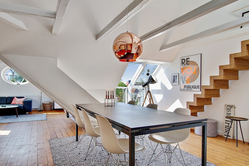 Photo of a contemporary dining room in Copenhagen.