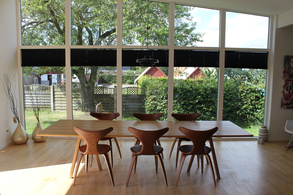 This is an example of a scandi dining room in Esbjerg.