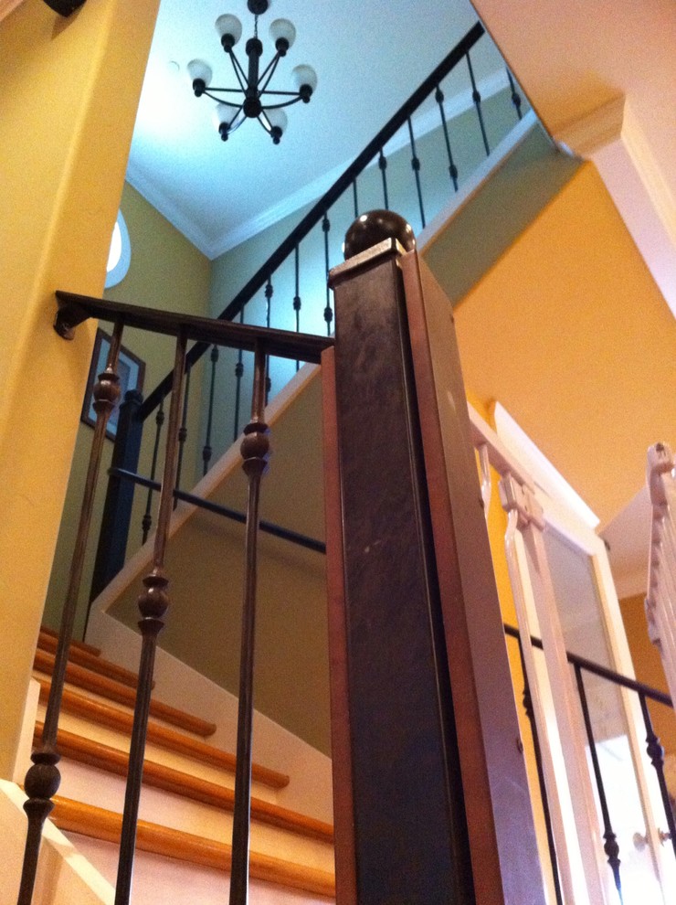 This is an example of a classic staircase in San Francisco.