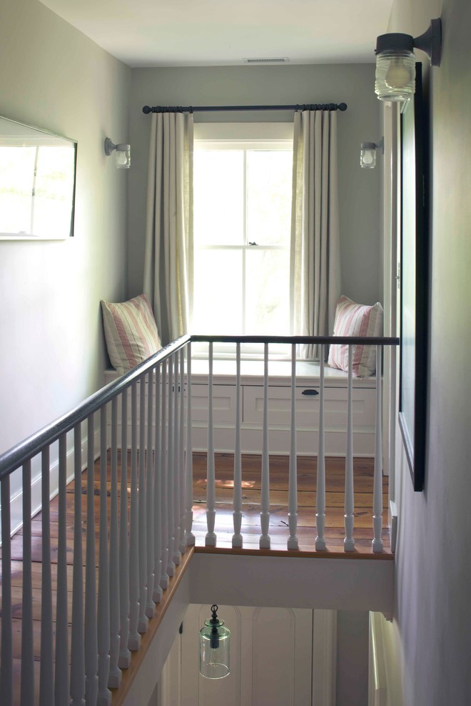 Inspiration for a farmhouse staircase remodel in New York