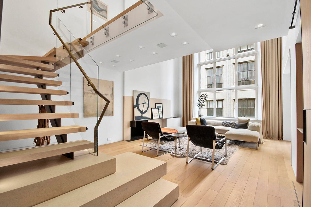 Photo of a scandi floating staircase in New York.