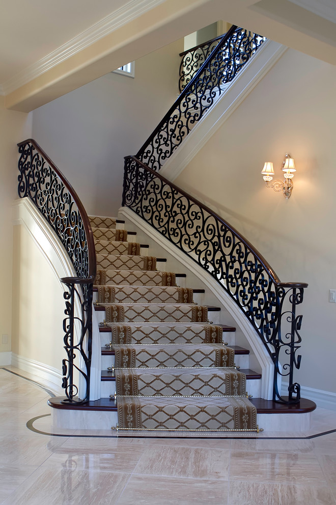Inspiration for a large traditional staircase in Phoenix.